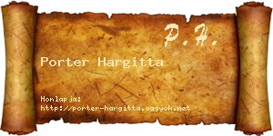 Porter Hargitta névjegykártya